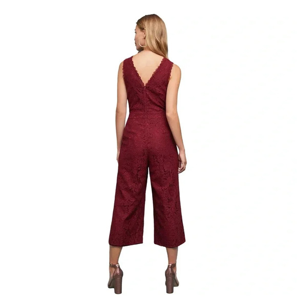 Anthropologie Greylin Farrah Cropped Lace Jumpsuit  Black Size XS - Picture 4 of 10